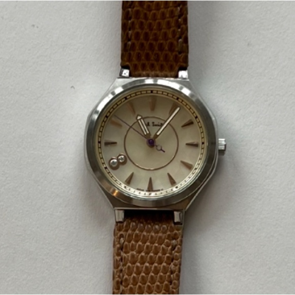 Paul Smith Brown Leather Strap Watch, made in Japan